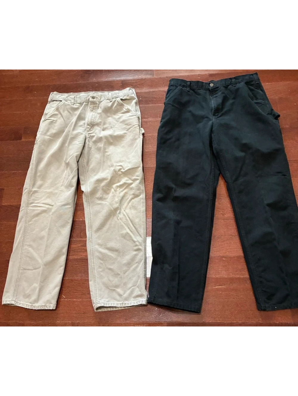 Carhartt Workwear Pants 4-Pack in Black, Beige, and Green - Size 32 Waist